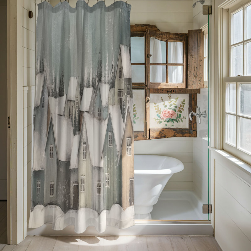 Rideau de douche Terrehaute, H 74 po x l 71 po