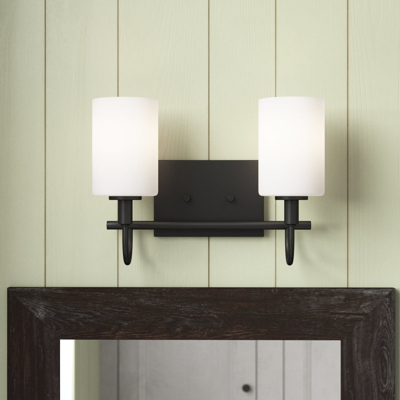 Rowley 2 Light Dimmable Vanity Light, Midnight Black