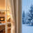 Quilted Blackout Curtains Heavy-Duty Curtains Panel with 3 Layers Fabric Thermal Winter Window Drapes for Living Room-110403147-110403142