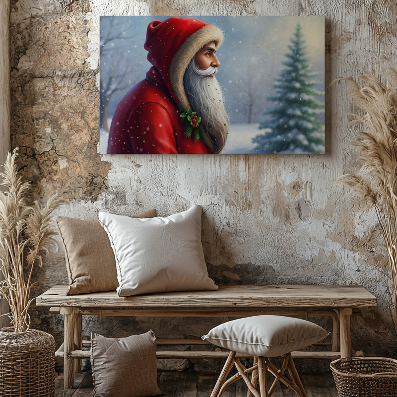 Reproduction d'art sur toile, "Hiver", H 16 po x l 20 po