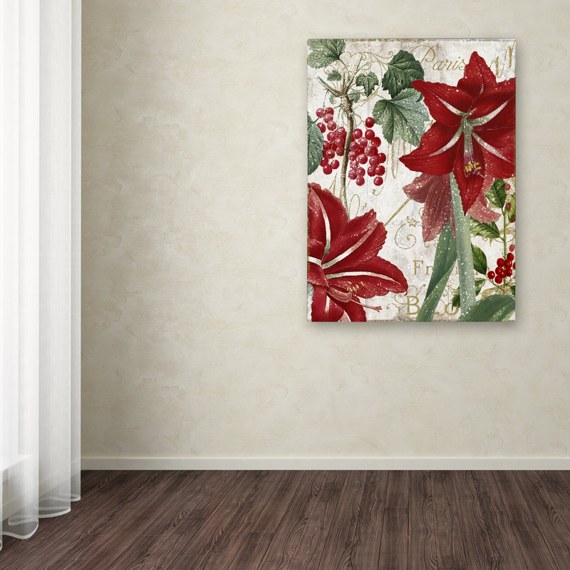 «Amaryllis» par Jadaya, impression sur toile tendue, H 19 po x l 14 po x P 2 po