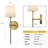 Luna 2-Light Modern Wall Sconces With Milk Glass Shade
