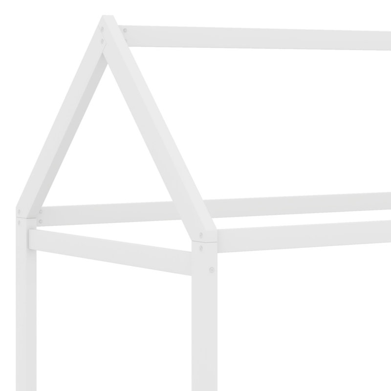 Lit maison en bois, Blanc