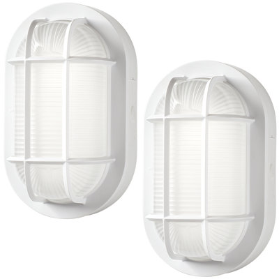 8.5in. Oval LED Outdoor Wall Ceiling Bulkhead Light 3 Color Temperature Weather Rust Resistant