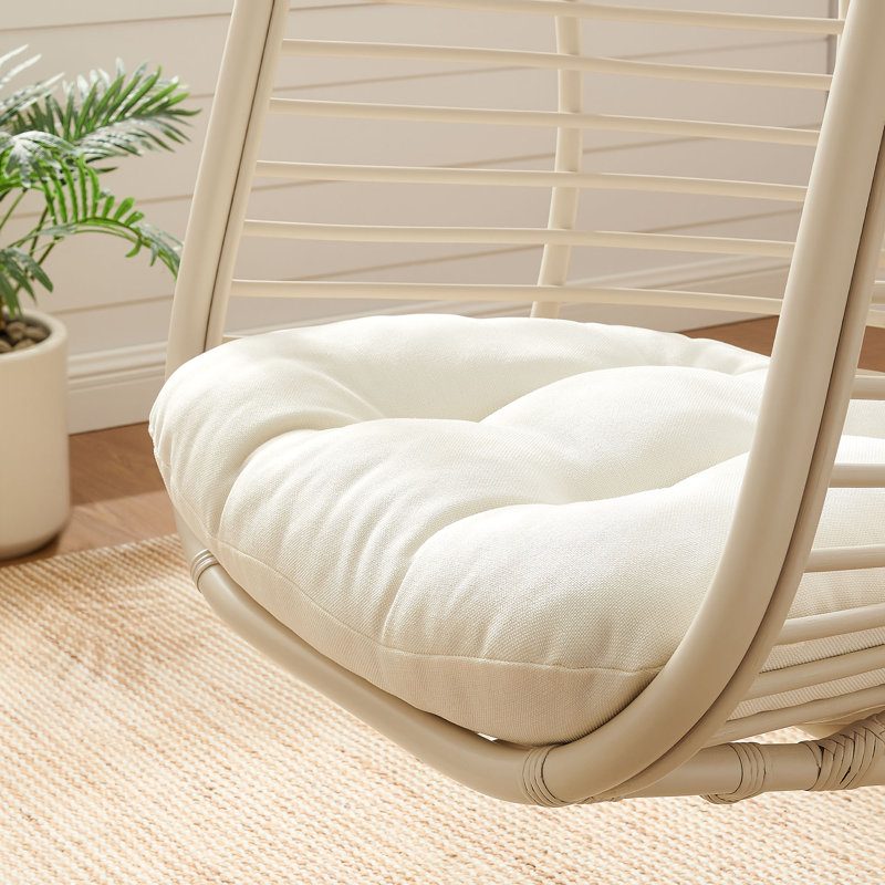 1 Person Chair Hammock with Cushions, Light Tan
