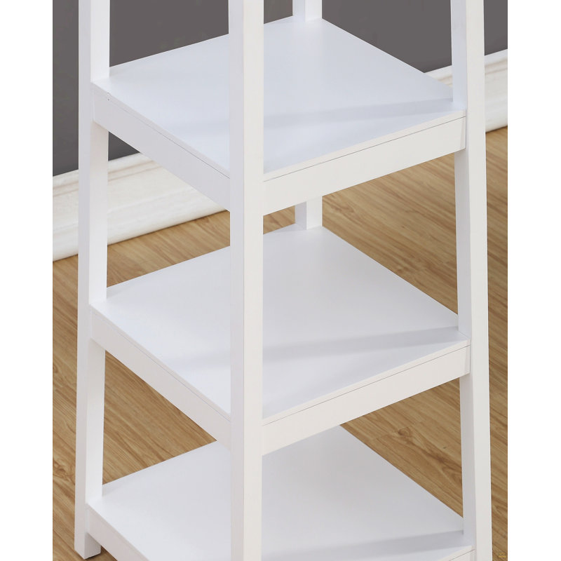 Portemanteau Vassen avec tablettes de rangement à 3 niveaux au fini blanc, White