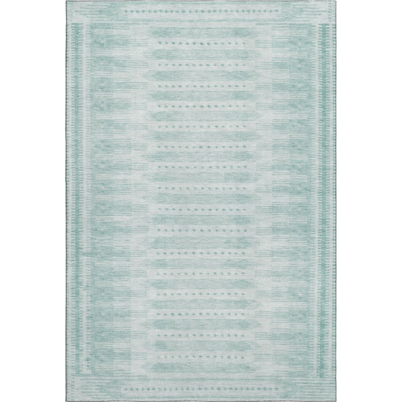 Premium Machine Washable Ashlynn Border Rug, Rectangle 3' x 5'