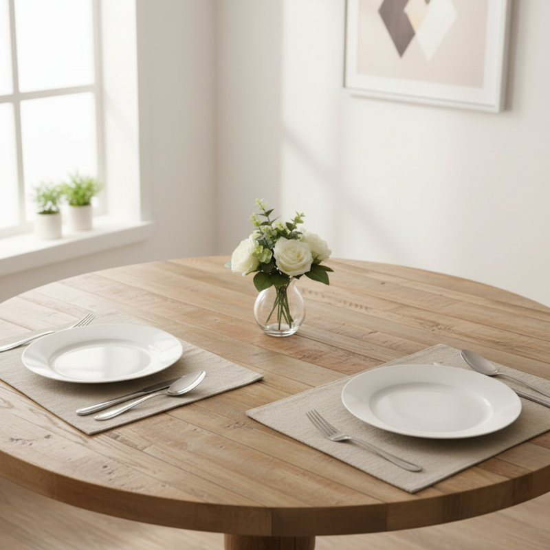 6 assiettes à dîner de 6,5 pouces de 6 pièces, style blanc de base, fabriquées en porcelaine durable de qualité AB