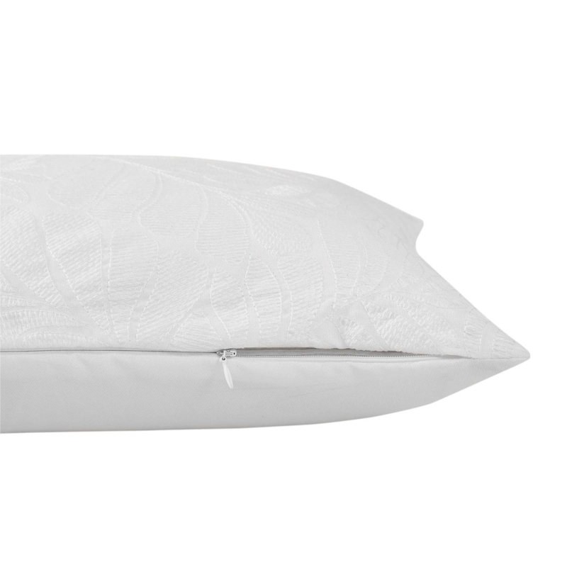 Pillow Cover & Insert, 15"H x 20"W, White Floral, Rectangular