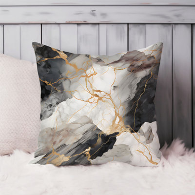 Abstract Marble Geode Pattern - IX Modern Throw Pillow Cover