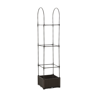 Smajil Metal Elevated Planter with Trellis