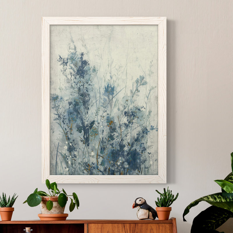 Toile encadrée de qualité supérieure AU CH Blue Spring I - prête à être accrochée, Blanc, H 20 po x l 17 po x P 1 po