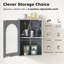 Framed Mirrored Medicine Cabinet Adjustable Shelves