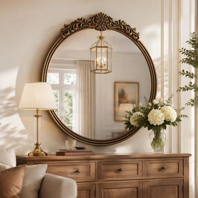 Miroir décoratif rond 33,27 po