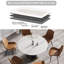 Round 6 Dining Table, 52.51", Sintered Stone & Black Carbon Base 52.51" Stone, Firm