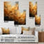 Or doré, lueur dorée II - Collages abstraits, art mural acrylique moderne-1026517716