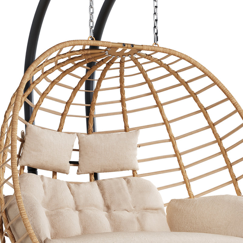 Balancelle pour 2 personnes avec support Ecolistro, Beige