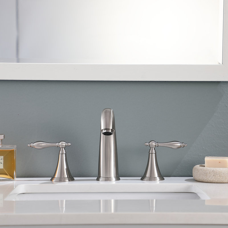 2-handle Bathroom Faucet with Drain Assembly, Brushed Nickel