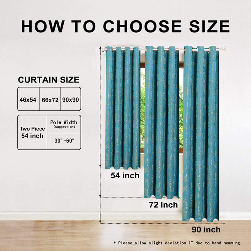 Sheer Curtain Pair, 108 W x 220 D cm, Teal