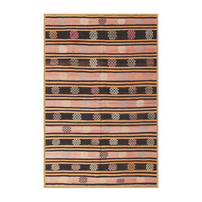 Tapis brun/gris/crème contemporaine