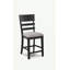 Mobilier de salle à manger en bois à dossier et échelle 2 pièces noir / gris