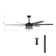 70" Hedon 6-Blade LED Crystal Large Ceiling Fan with Remote Control and Light Kit Included