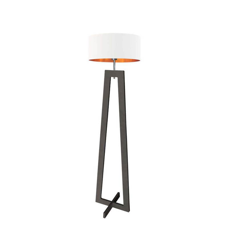 Nave 148cm Traditional Floor Lamp, White, Black