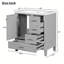Ensemble de meuble-lavabo simple 30,01 po avec plateau en bois massif Rahela-526882044