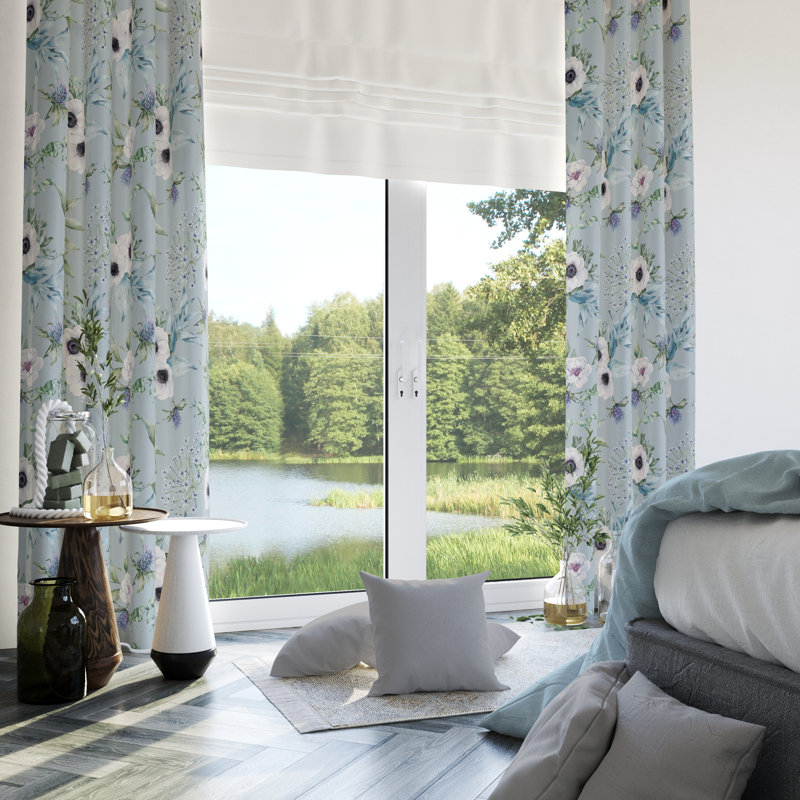 Semi Sheer Curtain Pair, 20" W x 52" L