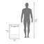Meuble-lavabo, 1 porte, 2 tablettes - Salle de bain (SANS ROBINET INCLUS)