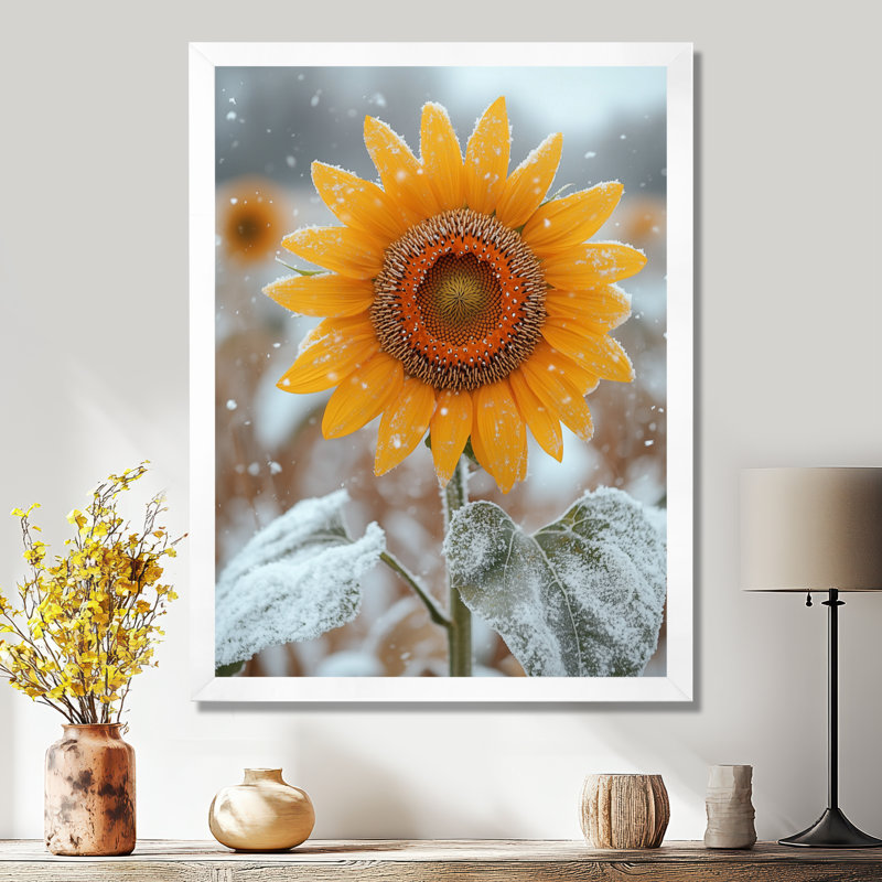 Goodfellow - impressions murales florales, H 20 po x l 12 po, Reproduction encadrée d'une seule photo, Blanc