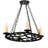 Ashley 4 - Light Steel Dimmable Wagon Wheel Chandelier