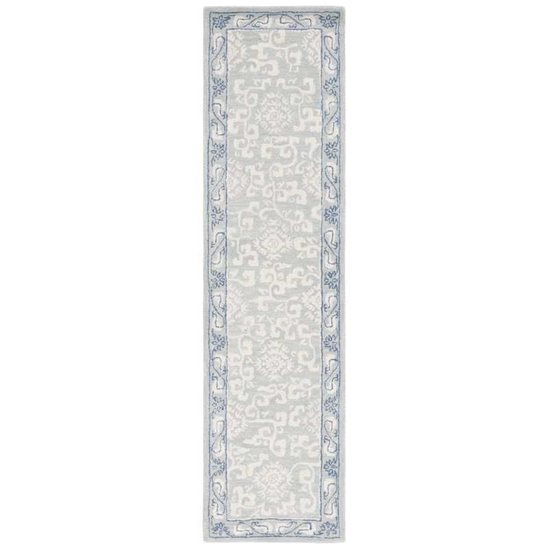 Edurne Hand Tufted Wool Oriental Rug, Runner 2'3" x 9'