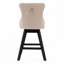 Tabourets de bar pivotants en velours avec décoration capitonnée et pieds en bois-96006058