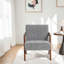 Chaise d'appoint Mid-Century moderne avec structure en bois et fauteuil de lecture rembourré-1122962201-1122962215