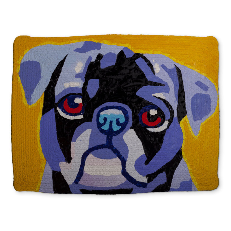 Flash the Pug Braided Polyester Placemat - Contemporary Decor