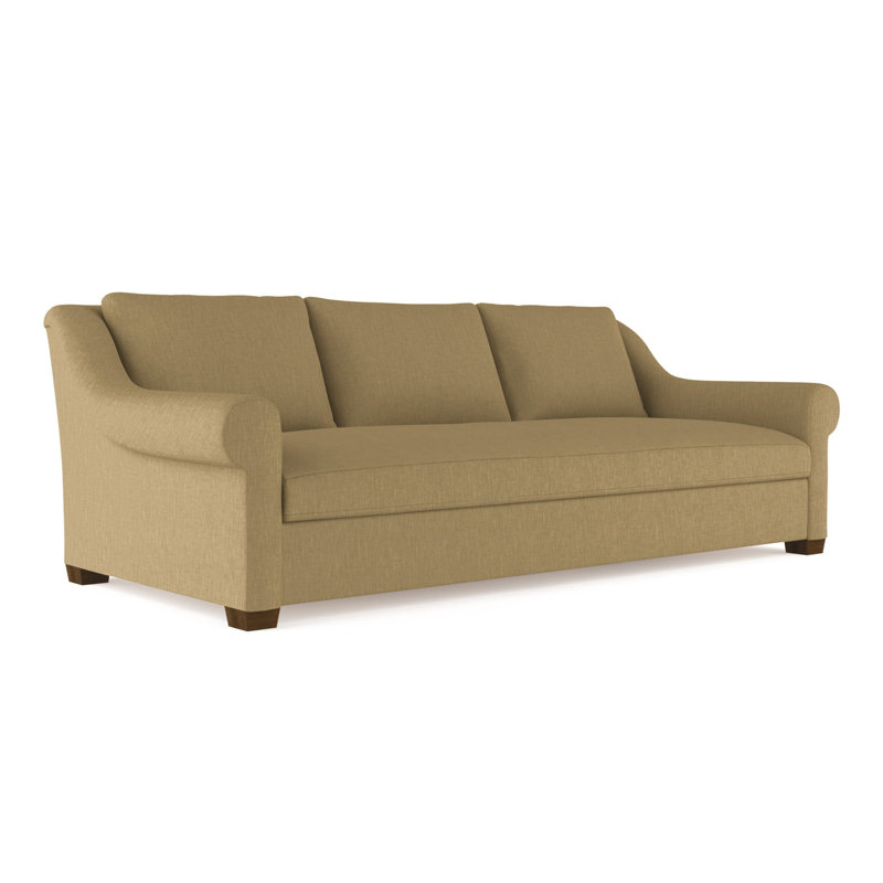 Canapé Thompson, H 32 po x l 108 po x P 41 po, Velours écrasé albâtre, Marron foncé