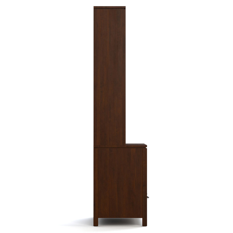 Dwyer One-Drawer File With Hutch, Bronze