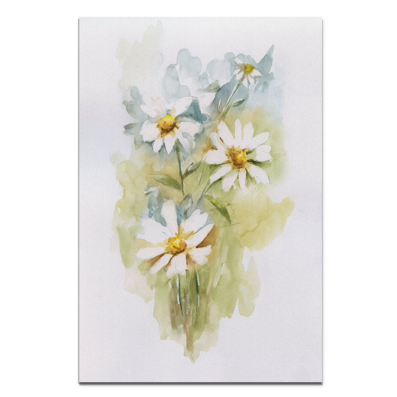 " Wild Daisy II ", 18" H x 12" W x 1.5" D, Wrapped Canvas