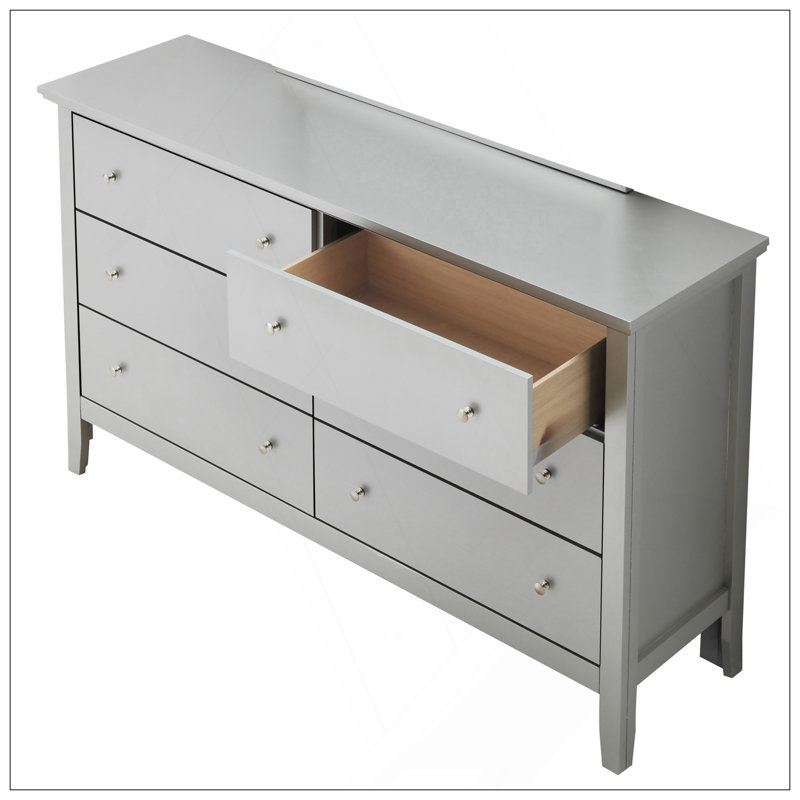 Commode Primo, champagne argenté, Champagne