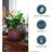  8 Inch Atlas Sphere Planter, Round Plastic Plant Pot, Brown-1109346363