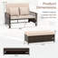 Patio Rattan Daybed Wicker Loveseat Sofa With Multifunctional Ottoman-2005964438