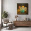Tableau mural en métal doré « Lagon bleu hawaïen » de luxe, 91,4 cm x 91,4 cm-1220253476