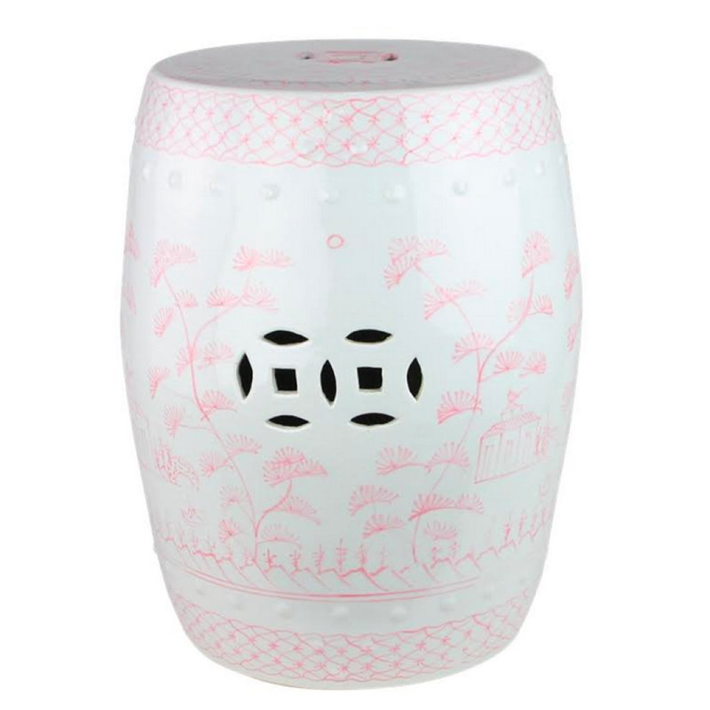 Villance Ceramic Accent Stool