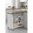 Rolling Kitchen Cart with Drawers, Baskets & Wine Rack – White Metal Frame & Textured Wood Top - Bergen-760723689