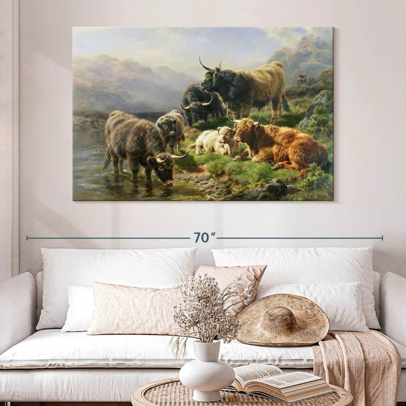 Brampt Highland Cattle, 34" H x 51" W