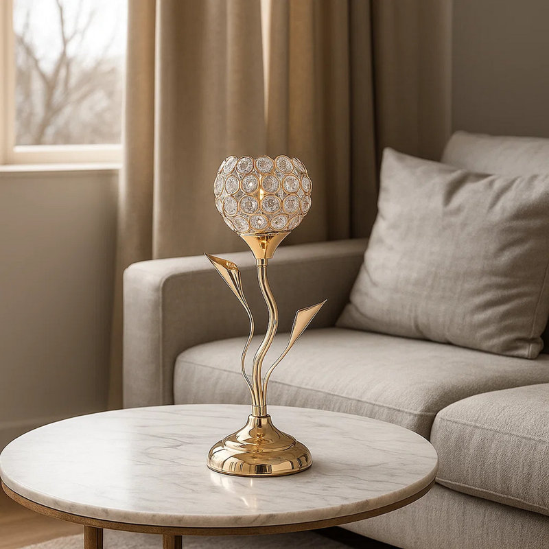 Lampe de table dorée 14 po Atzel