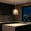 1-Light Chrome Crystal Kitchen Island Pendant 