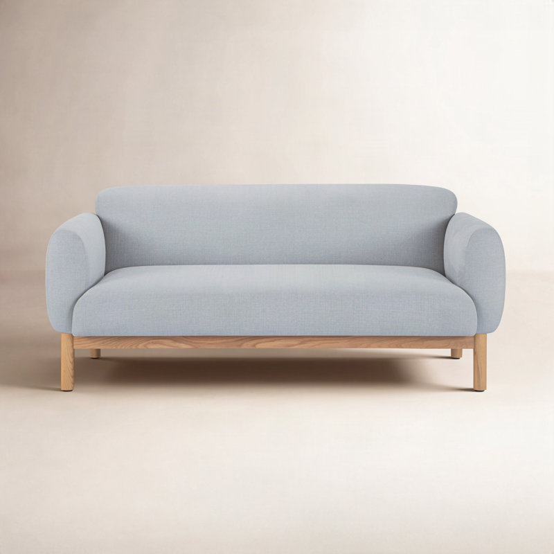 Tulum Sofa, Metro Light Gray Linen Blend, 68" W