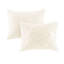 Ensemble d'édredon 3 médaillons en chenille de coton pour décor très uniforme toutes saisons-119448781-119448787